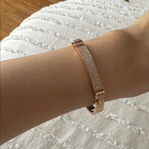 Swaroski Rose Gold Bangle Bracelet